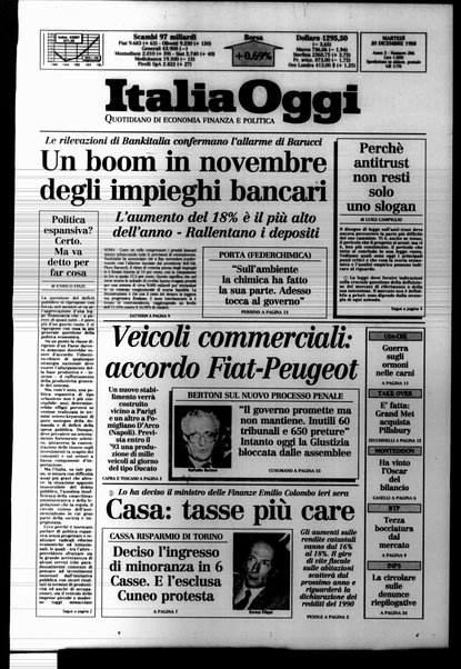 Italia oggi : quotidiano di economia finanza e politica